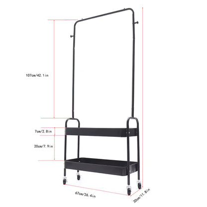 Mobile Clothing Storage Rack